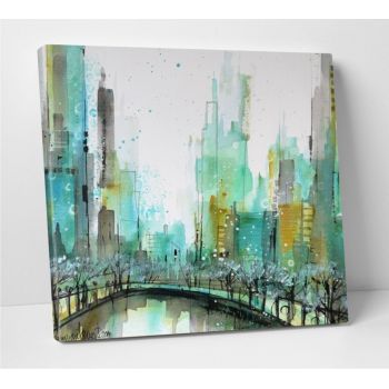 Tablou decorativ City, Modacanvas, 50x50 cm, canvas, multicolor la reducere
