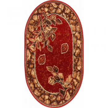 Covor clasic Gold 303/22, oval, polipropilena BCF, rosu, 60 x 110 cm