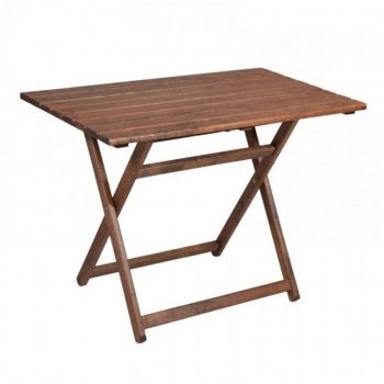 Masa pentru gradina Retto, Pakoworld, 100x60x71 cm, lemn masiv de fag, maro ieftina