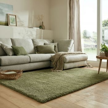 Covor Feather Soft Olive, Flair Rugs, 200x290 cm, polipropilena, olive