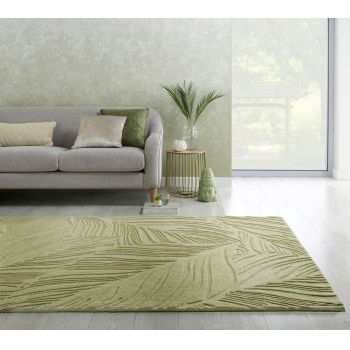 Covor Lino Leaf Sage, Flair Rugs, 120x170 cm, lana, verde