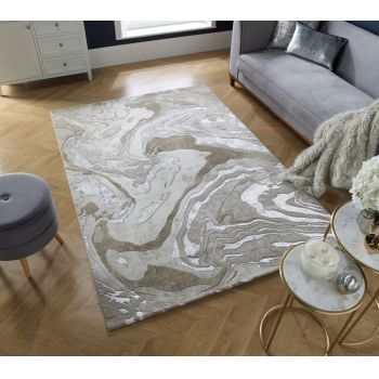 Covor Marbled, Flair Rugs, 200x290 cm, polipropilena/poliester, natural ieftin