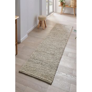 Covor Minerals, Flair Rugs, 60x230 cm, lana/poliester, natural