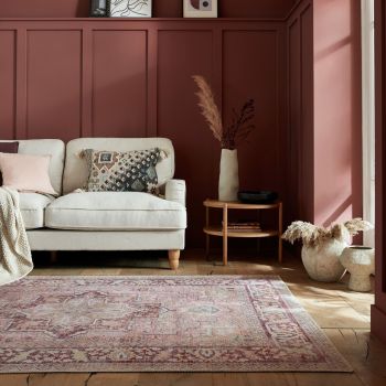 Covor Windsor Traditional Pink, Flair Rugs, 120x170 cm, fibre reciclate/poliester chenille, roz pudra