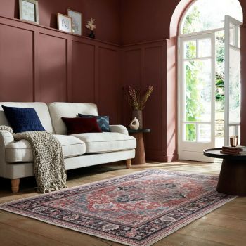 Covor Windsor Traditional Red, Flair Rugs, 120x170 cm, fibre reciclate/poliester chenille, rosu