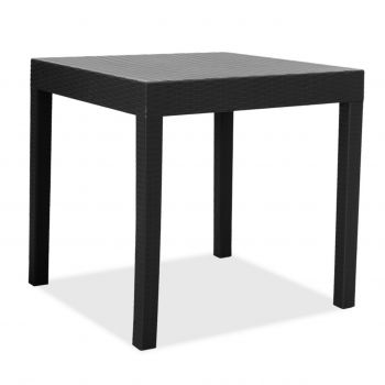 Masa pentru gradina Gabi, Pakoworld, 80x80x77 cm, polipropilena, negru