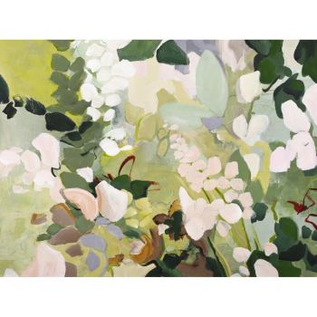 Tablou cu detalii pictate manual 90x118 cm Green Garden – Malerifabrikken