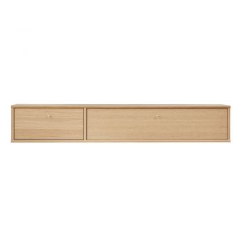 Comodă TV în culoare naturală cu aspect de lemn de stejar 133x22 cm Mistral – Hammel Furniture