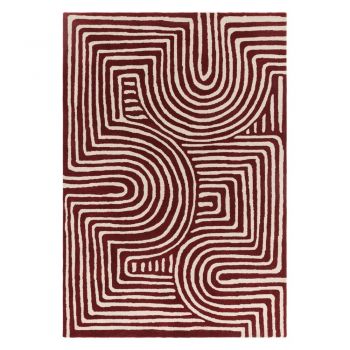 Covor burgundy handmade din lână 160x230 cm Reef – Asiatic Carpets